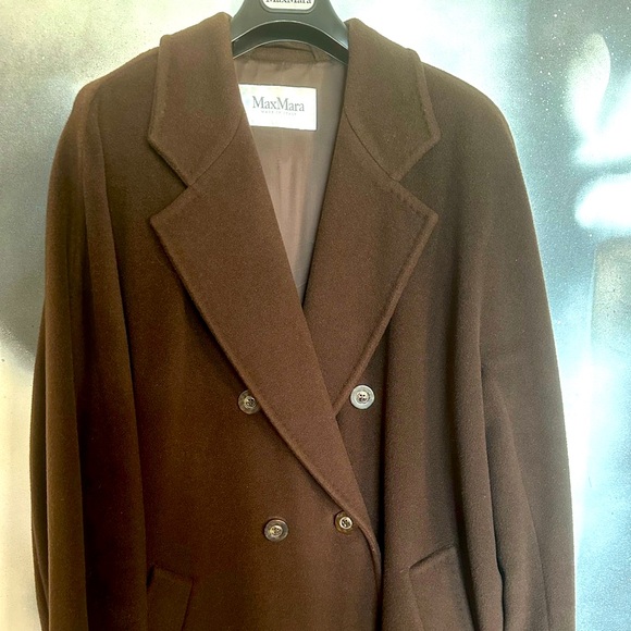 MAX MARA XL 16 MAXI DOUBLE BREASTED CASHMERE ULTRA LONG COAT SPECIAL ORDER - Picture 5 of 12